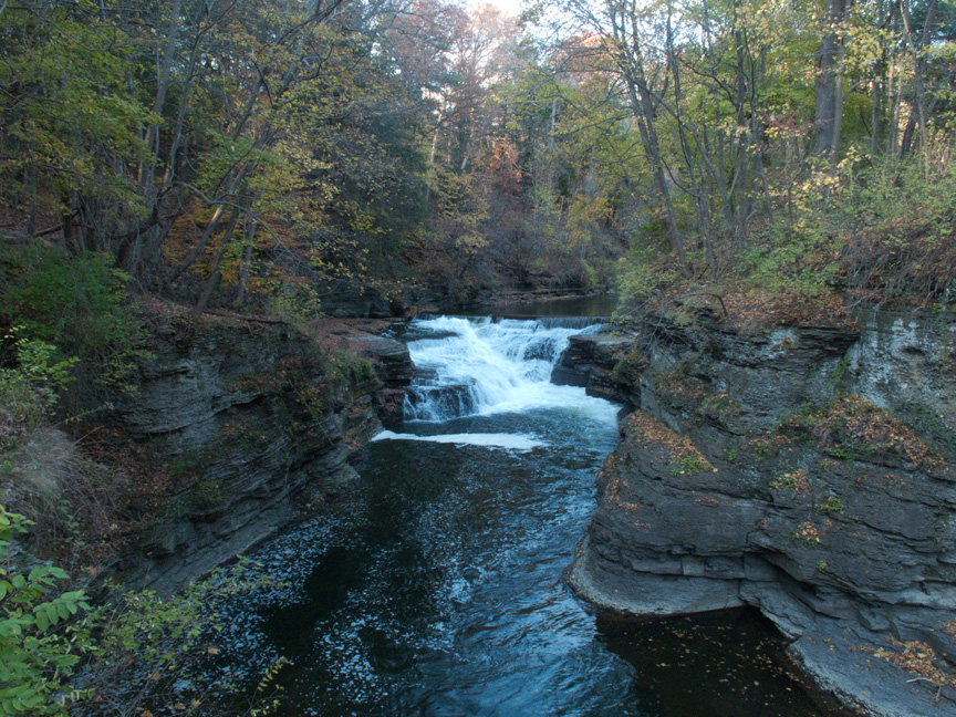 Waterfall Beebe Lake Cornell Plantations Ithaca NY