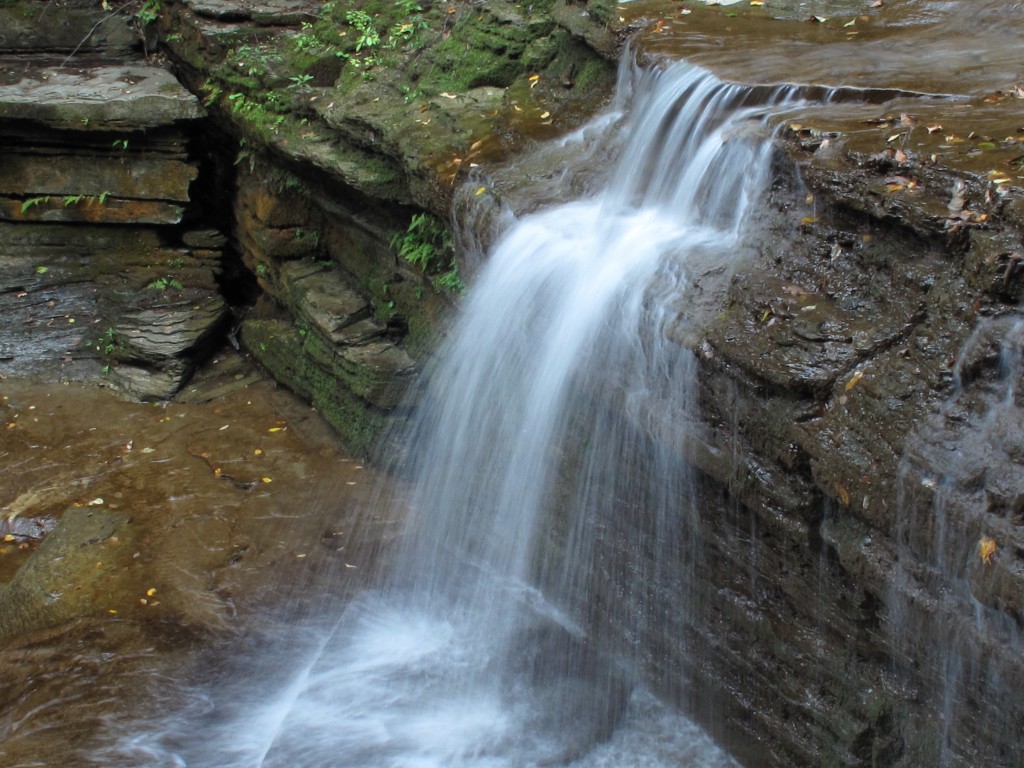 Small waterfall in Buttermilk Falls State Park, Ithaca, NY
